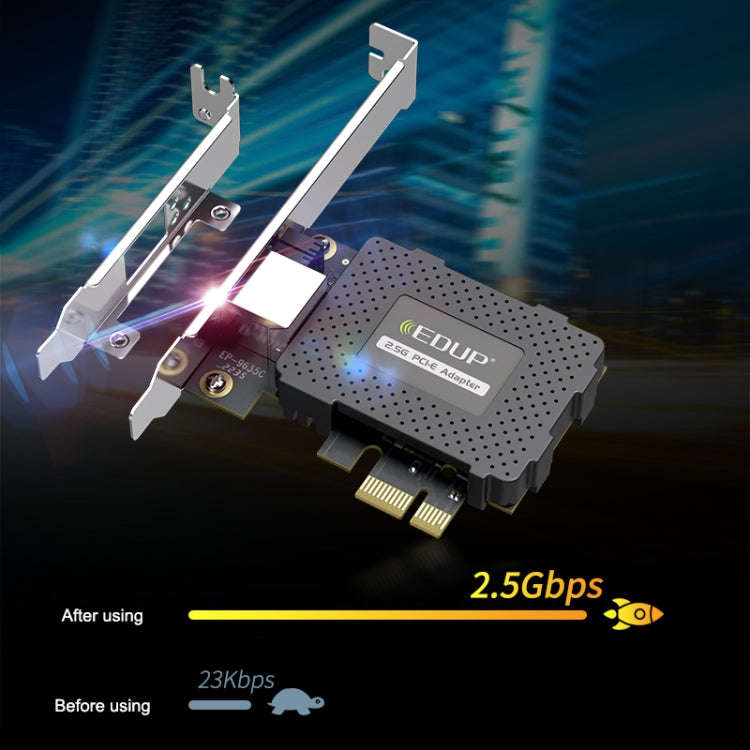 EDUP EP-9635C 2.5Gbps Gigabit Game Wired Network Card 2500M High Speed Internet Port Expansion De...