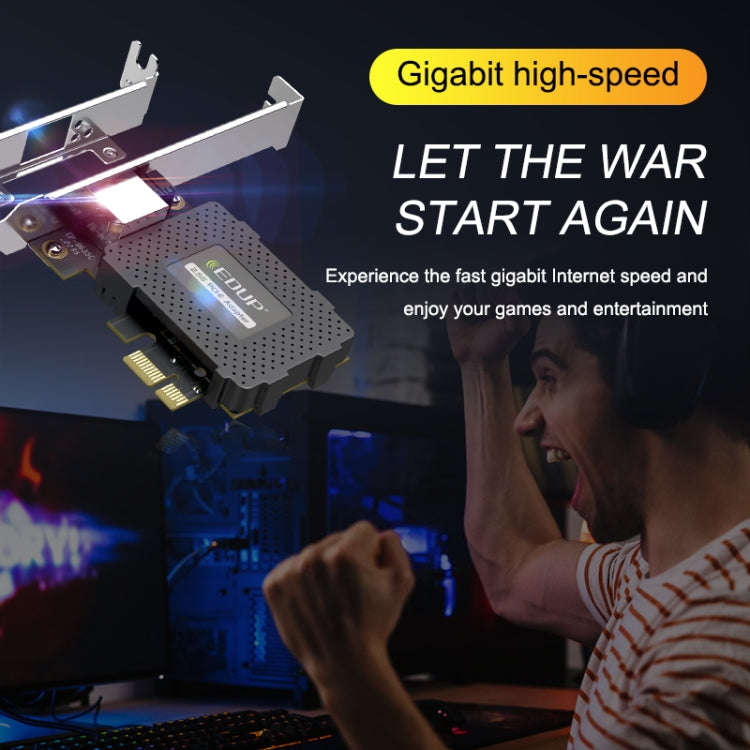 EDUP EP-9635C 2.5Gbps Gigabit Game Wired Network Card 2500M High Speed Internet Port Expansion De...