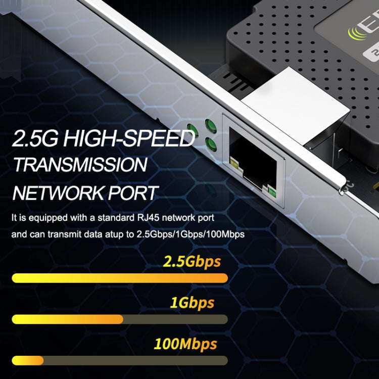 EDUP EP-9635C 2.5Gbps Gigabit Game Wired Network Card 2500M High Speed Internet Port Expansion De...