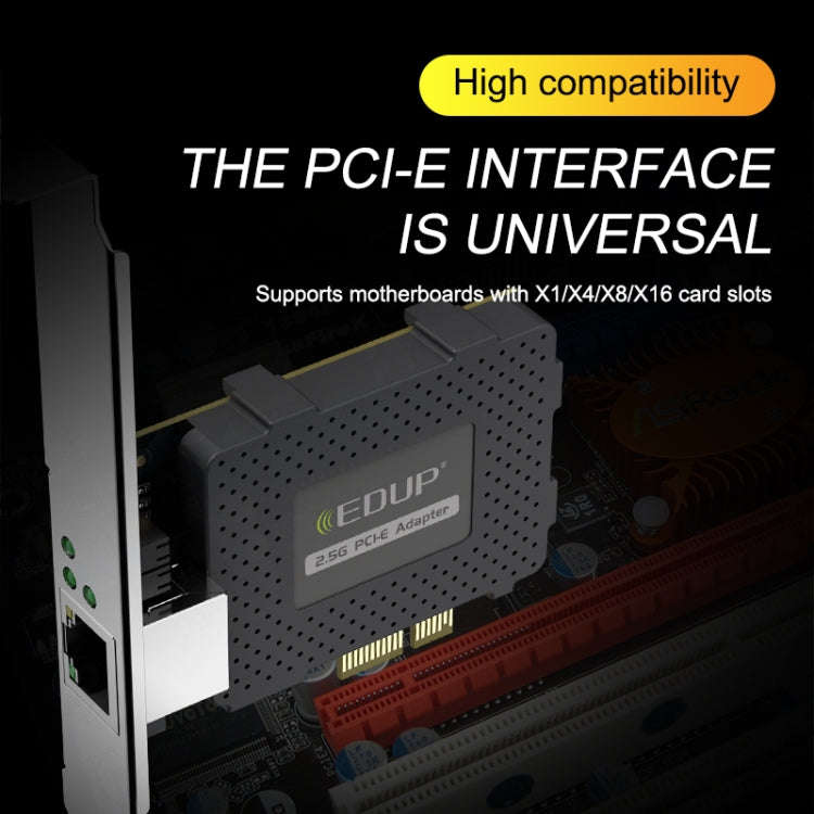 EDUP EP-9635C 2.5Gbps Gigabit Game Wired Network Card 2500M High Speed Internet Port Expansion De...