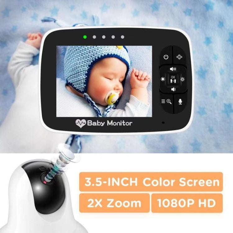 SM935 3.5 inch LCD Screen Wireless Video Baby Monitor Night Vision Two-Way Audio IP Camera(EU Plug)