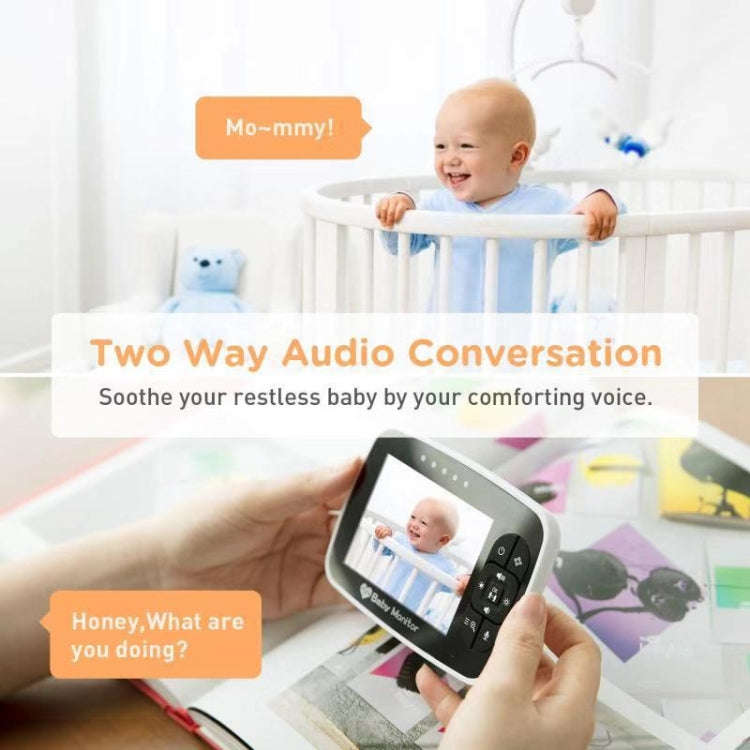 SM935 3.5 inch LCD Screen Wireless Video Baby Monitor Night Vision Two-Way Audio IP Camera(EU Plug)