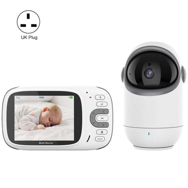 VB802 3.2 inch Baby Monitor Wireless Digital Video Rotating Camera(UK Plug)