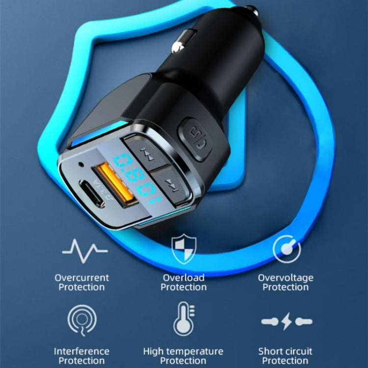 C34 Car Bluetooth 5.0 Charger FM Transmitter Cigarette lighter MP3 Music Player