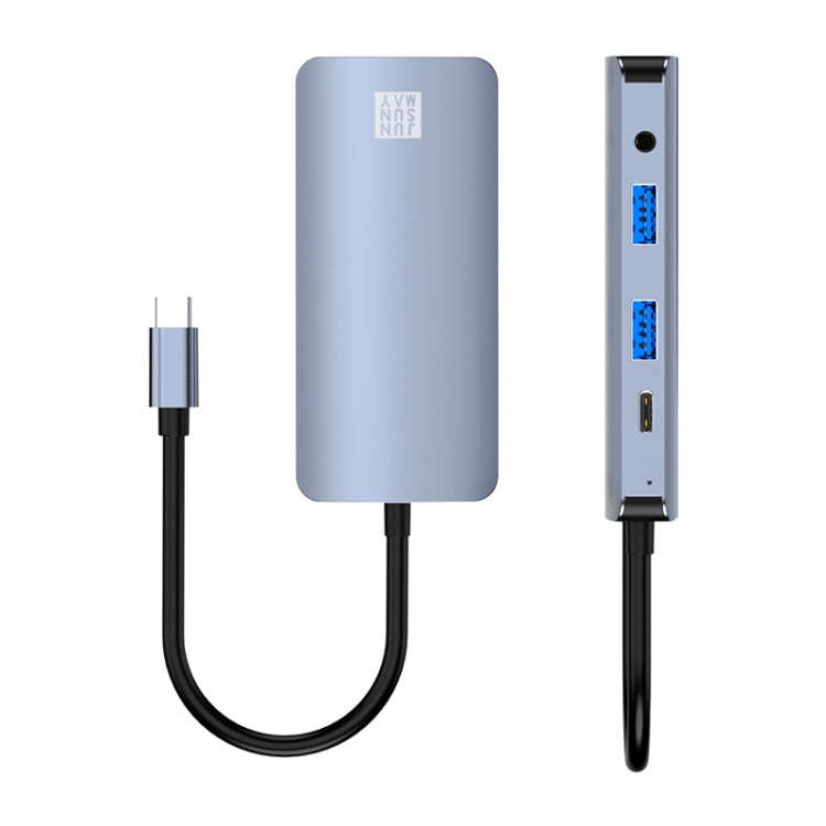 JUNSUNMAY 8 in 1 Type-C to 4K HDMI + VGA Docking Station Adapter PD Quick Charge Hub