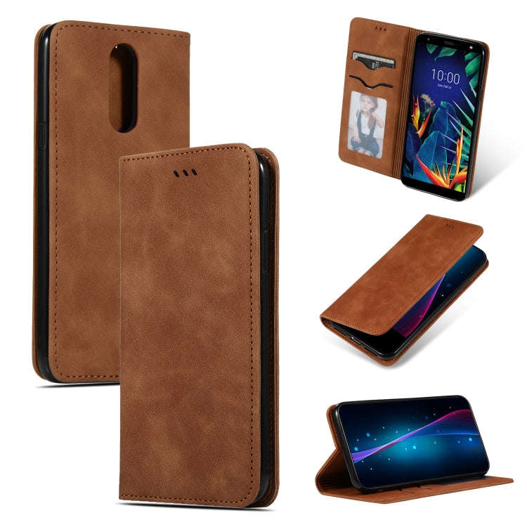 Retro Skin Feel Business Magnetic Horizontal Flip Leather Case for LG K40 / K12 / K12 Plus, with ...