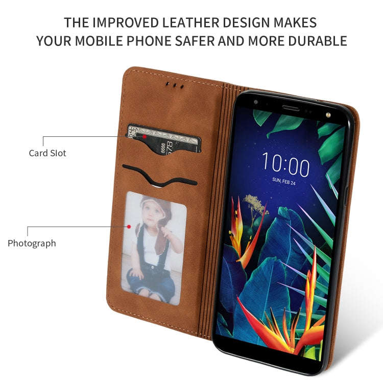 Retro Skin Feel Business Magnetic Horizontal Flip Leather Case for LG K40 / K12 / K12 Plus, with ...