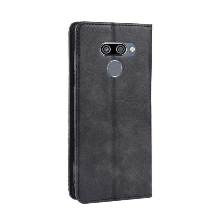 Magnetic Buckle Retro Crazy Horse Texture Horizontal Flip Leather Case for LG K50 /LG Q60 , with ...