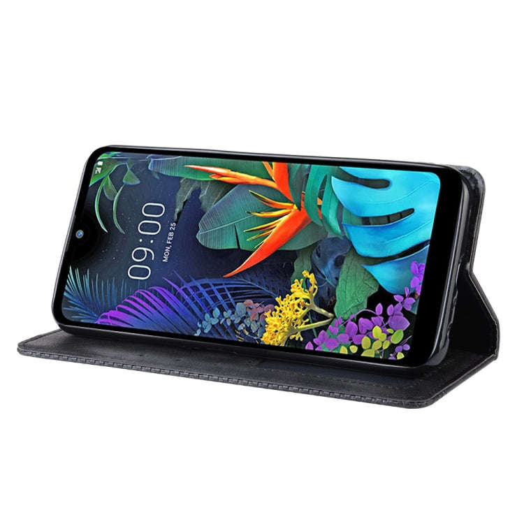 Magnetic Buckle Retro Crazy Horse Texture Horizontal Flip Leather Case for LG K50 /LG Q60 , with ...