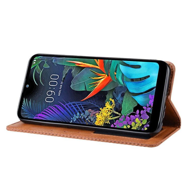 Magnetic Buckle Retro Crazy Horse Texture Horizontal Flip Leather Case for LG K50 /LG Q60 , with ...
