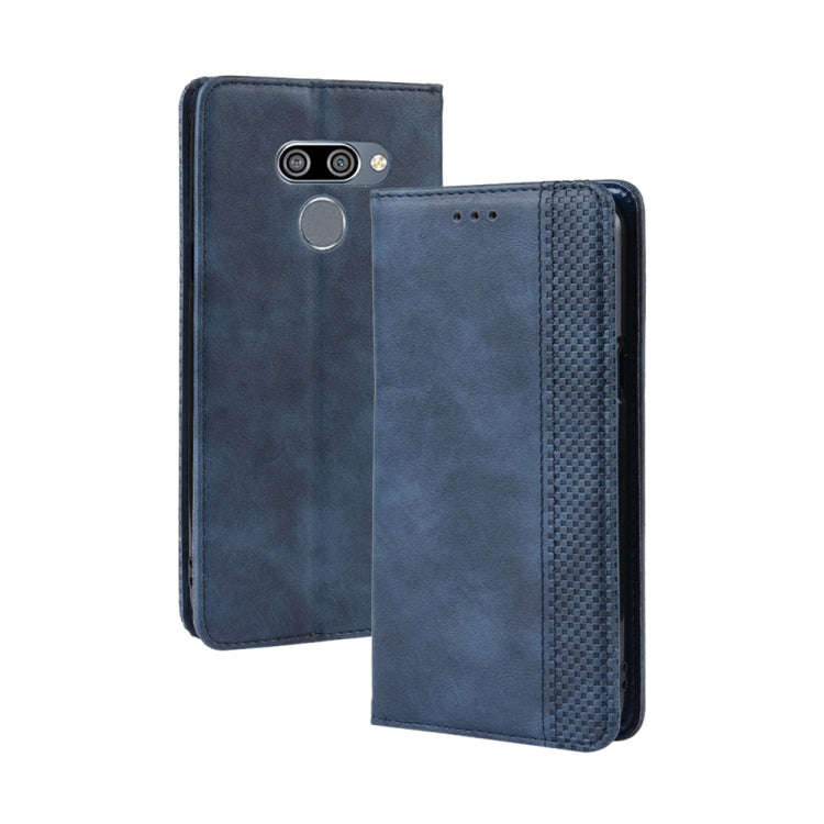 Magnetic Buckle Retro Crazy Horse Texture Horizontal Flip Leather Case for LG K50 /LG Q60 , with ...