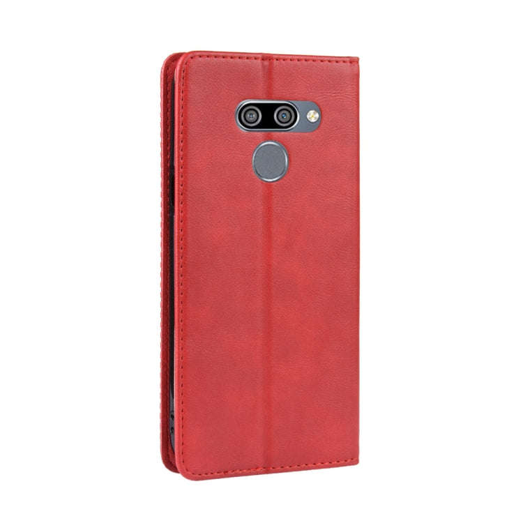Magnetic Buckle Retro Crazy Horse Texture Horizontal Flip Leather Case for LG K50 /LG Q60 , with ...