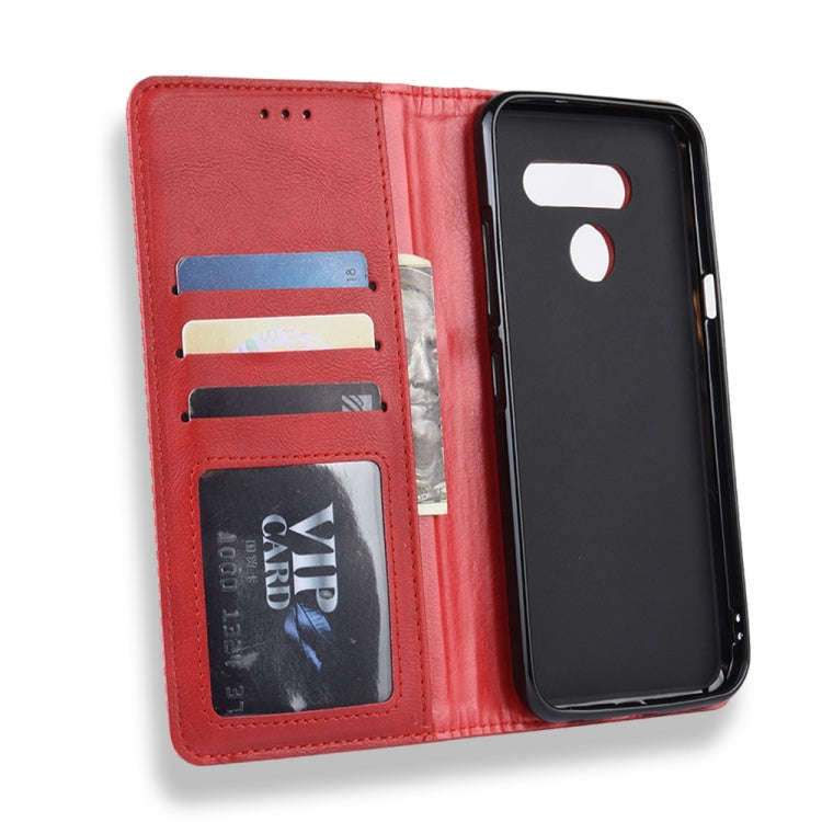 Magnetic Buckle Retro Crazy Horse Texture Horizontal Flip Leather Case for LG K50 /LG Q60 , with ...