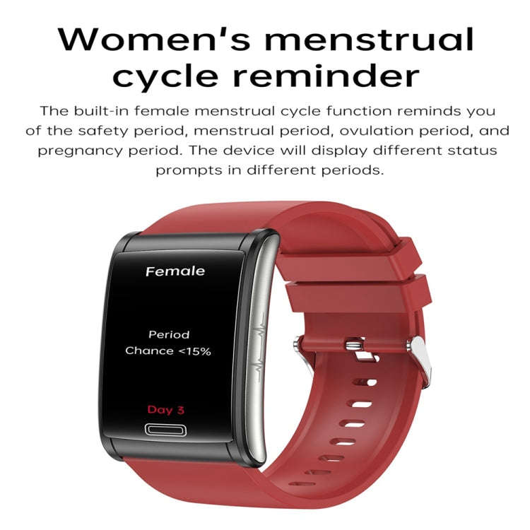 E600 1.47 inch Color Screen Smart Watch Silicone Strap Support Heart Rate Monitoring / Blood Pres...