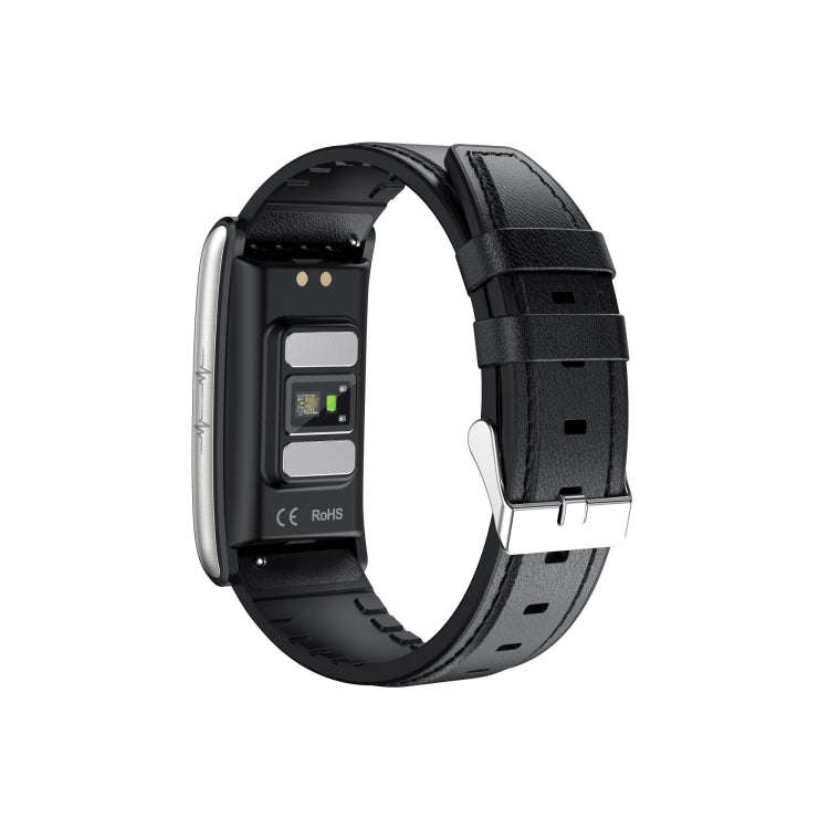 E600 1.47 inch Color Screen Smart Watch Leather Strap Support Heart Rate Monitoring / Blood Press...