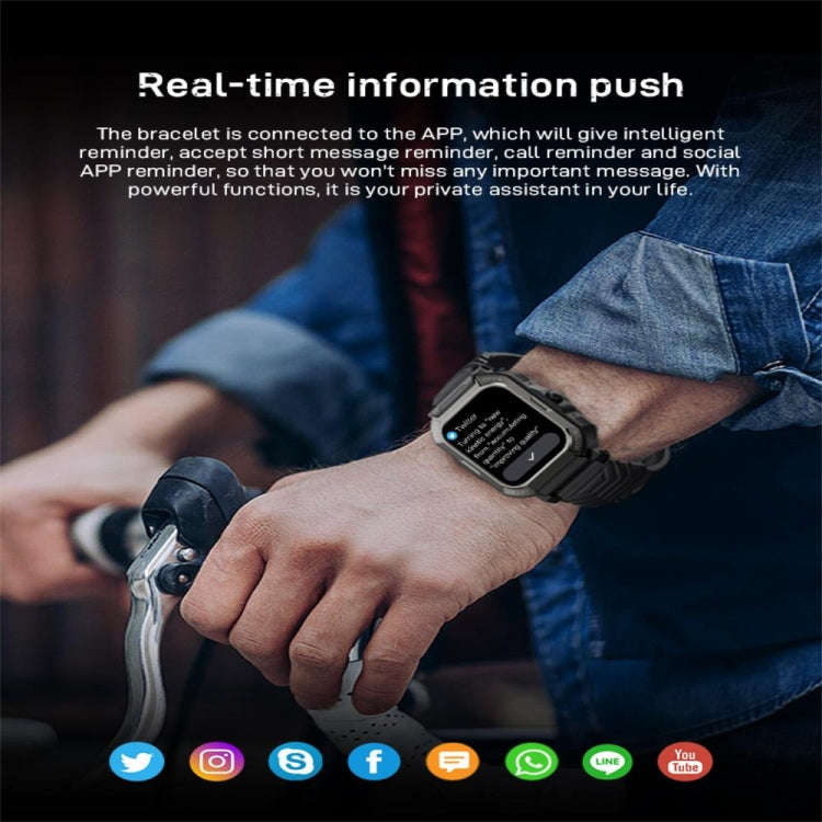 H30 1.91 inch Color Screen Smart Watch,Support Heart Rate Monitoring / Blood Pressure Monitoring(...