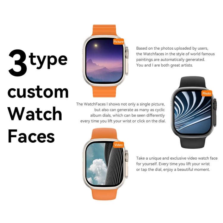 Ultra9 2.1 inch Color Screen Smart Watch,Support Heart Rate Monitoring / Blood Pressure Monitorin...