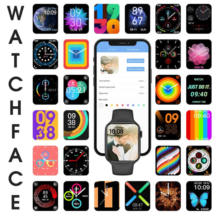 W38 1.9 inch Color Screen Smart Watch,Support Heart Rate Monitoring / Blood Pressure Monitoring(W...