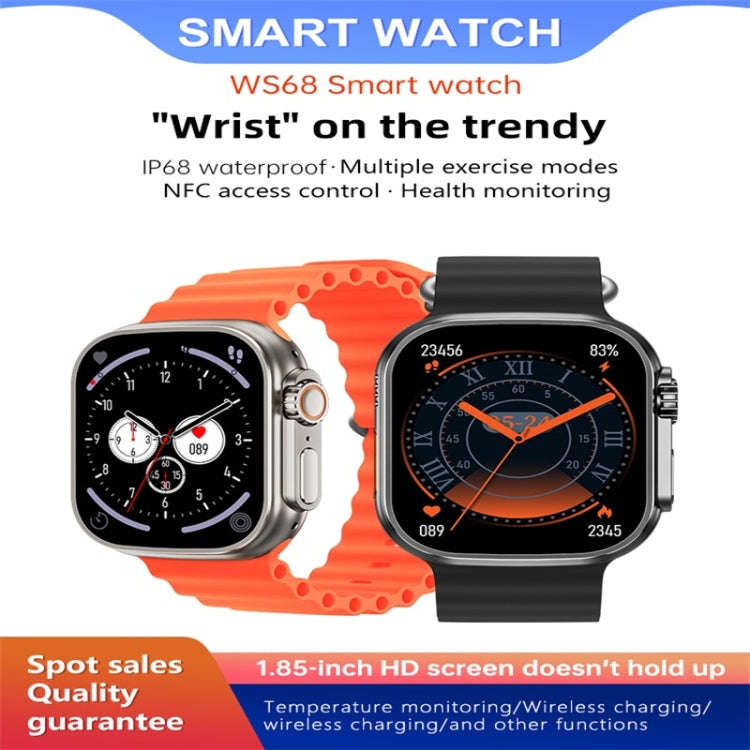 WS68 ULTRA 1.85 inch Color Screen Smart Watch,Support Heart Rate Monitoring / Blood Pressure Moni...