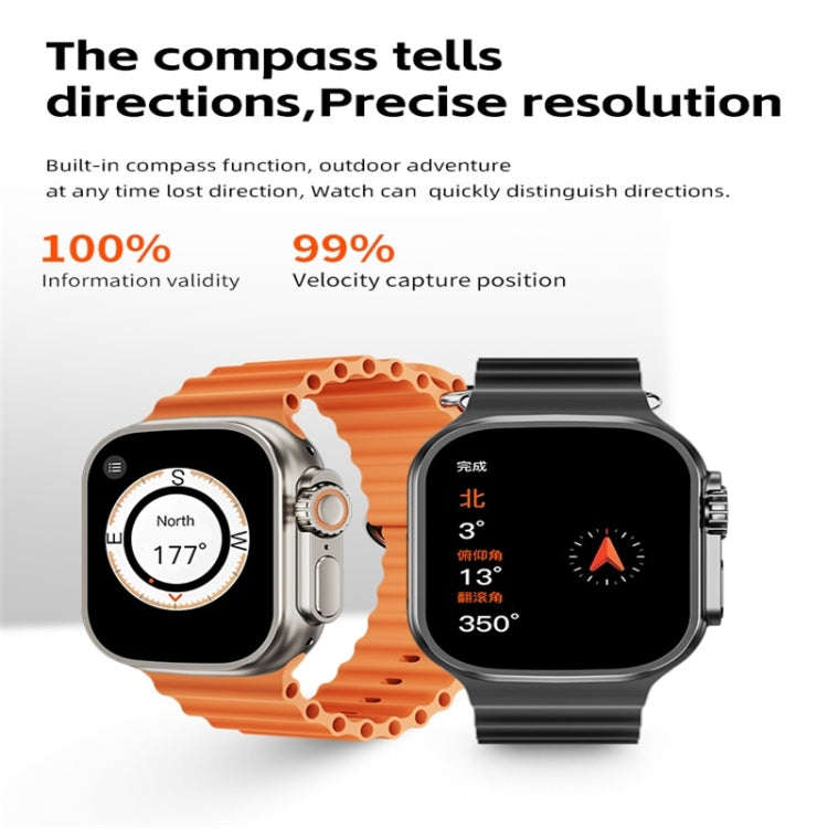 WS83 MAX ULTRA 2.03 inch Color Screen Smart Watch,Support Heart Rate Monitoring / Blood Pressure ...