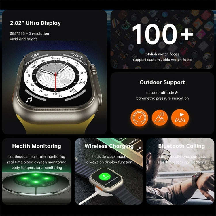 W800 Ultra 2.02 inch Color Screen Smart Watch,Support Heart Rate Monitoring / Blood Pressure Moni...
