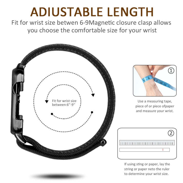 Simple Fashion Nylon Watch Band with Frame for Apple Watch Series 5 & 4 40mm(Hibiscus Pink)