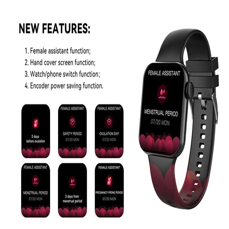 E700 1.86 inch Color Screen Smart Watch,Support Heart Rate Monitoring / Blood Pressure Monitoring...