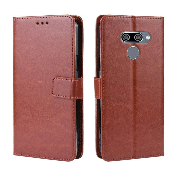 Retro Crazy Horse Texture Horizontal Flip Leather Case for LG K50 /LG Q60, with Holder & Card Slo...