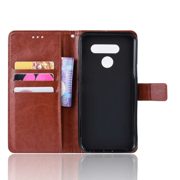 Retro Crazy Horse Texture Horizontal Flip Leather Case for LG K50 /LG Q60, with Holder & Card Slo...