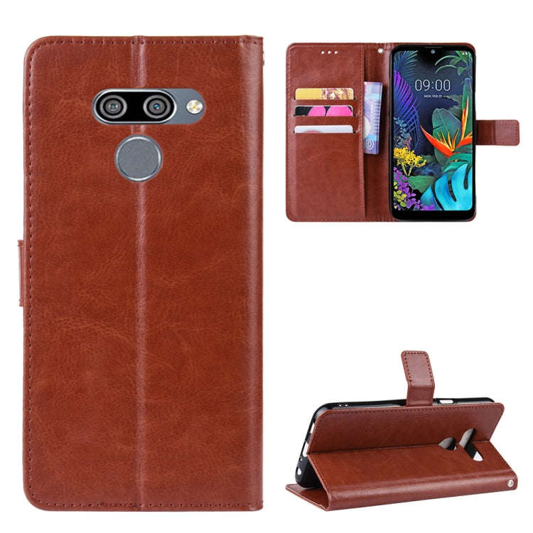 Retro Crazy Horse Texture Horizontal Flip Leather Case for LG K50 /LG Q60, with Holder & Card Slo...