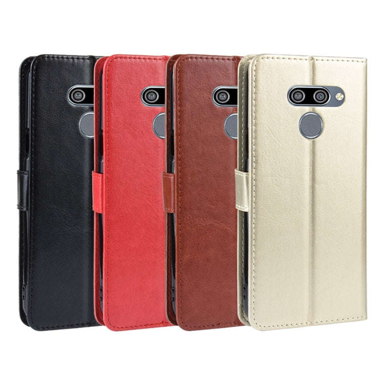 Retro Crazy Horse Texture Horizontal Flip Leather Case for LG K50 /LG Q60, with Holder & Card Slo...