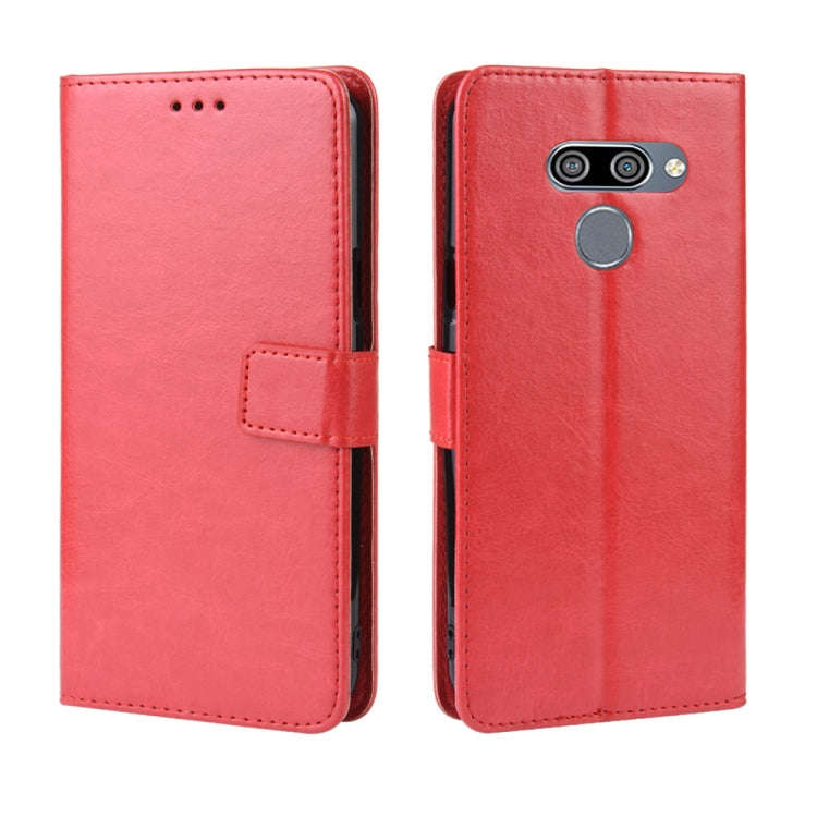 Retro Crazy Horse Texture Horizontal Flip Leather Case for LG K50 /LG Q60, with Holder & Card Slo...