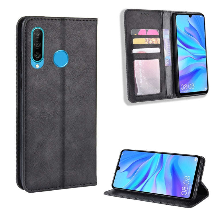 Magnetic Buckle Retro Crazy Horse Texture Horizontal Flip Leather Case for Huawei Maimang 8, with...