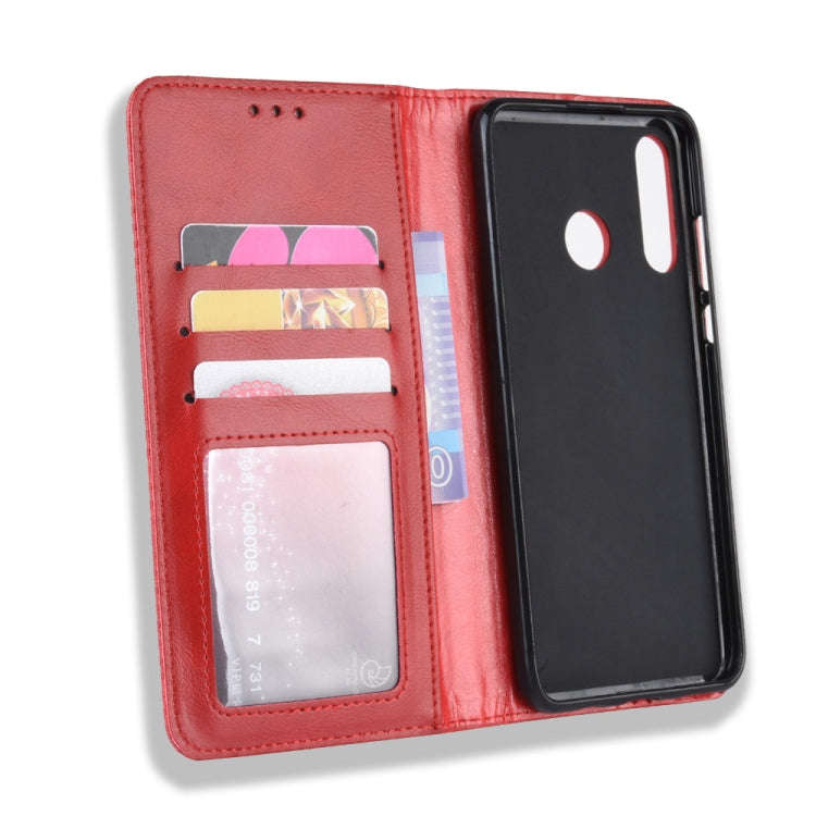 Magnetic Buckle Retro Crazy Horse Texture Horizontal Flip Leather Case for Huawei Maimang 8, with...