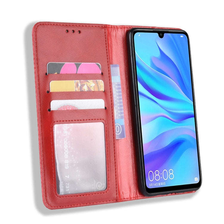 Magnetic Buckle Retro Crazy Horse Texture Horizontal Flip Leather Case for Huawei Maimang 8, with...