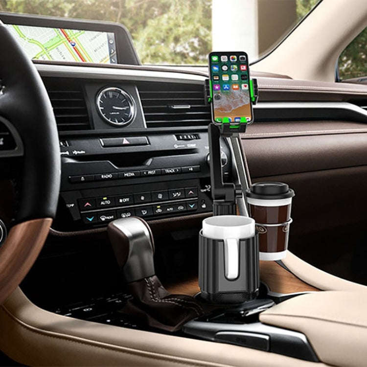 A02 Multifunctional Dual Cup Holder Expander 3 in 1 Adjustable Car Holder Phone Holder