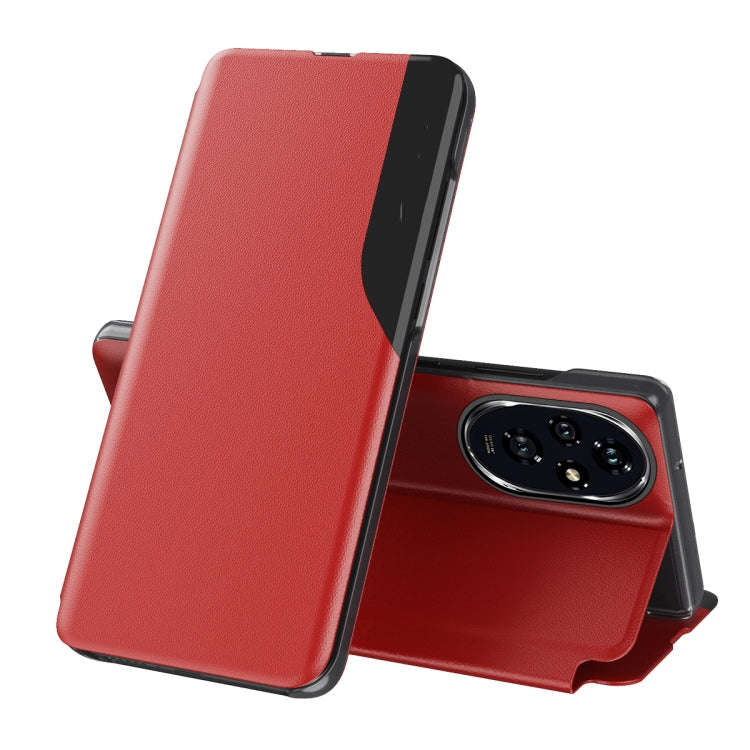 For Honor 200 Pro Attraction Flip Holder Leather Phone Case(Red)