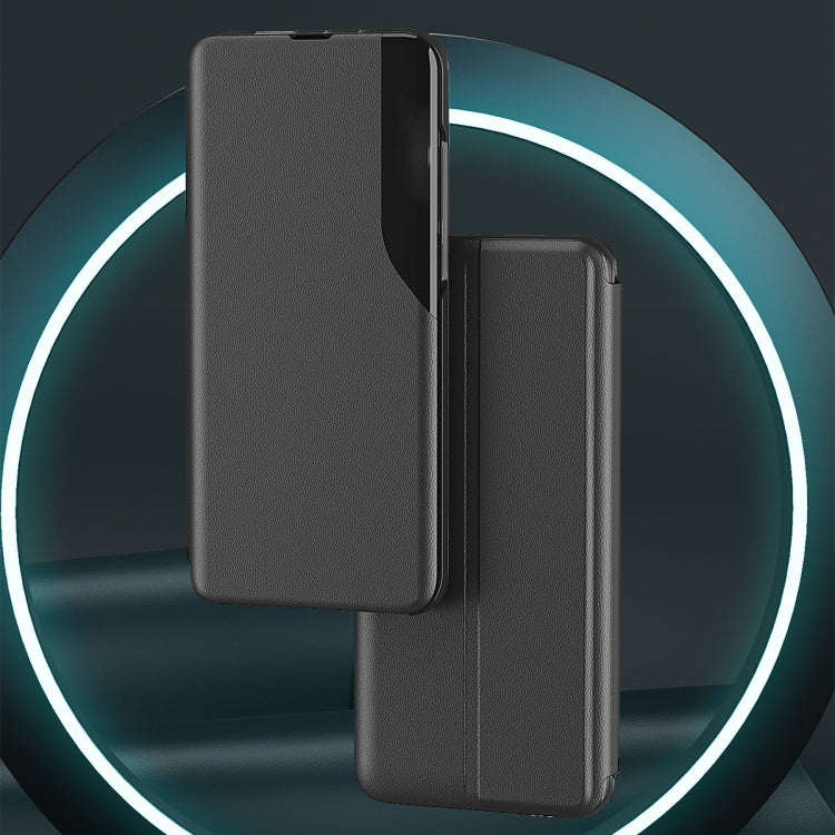 For Honor 200 Lite Global Attraction Flip Holder Leather Phone Case(Black)