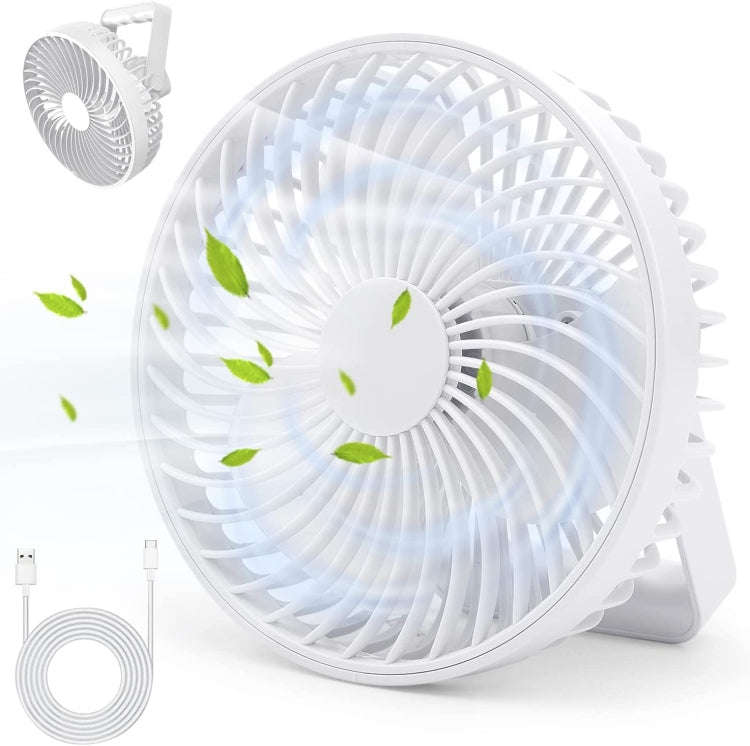 Multifunctional LED Rechargeable Outdoor Portable Tent Camping Fan(White)