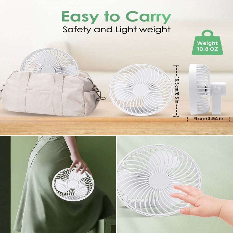 Multifunctional LED Rechargeable Outdoor Portable Tent Camping Fan(White)