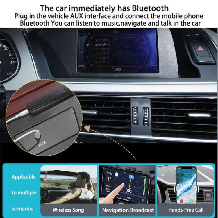 M27 Bluetooth 5.2 Wireless Stereo Music Receiver Transmitter Handsfree 3.5mm Aux Audio Car Kit