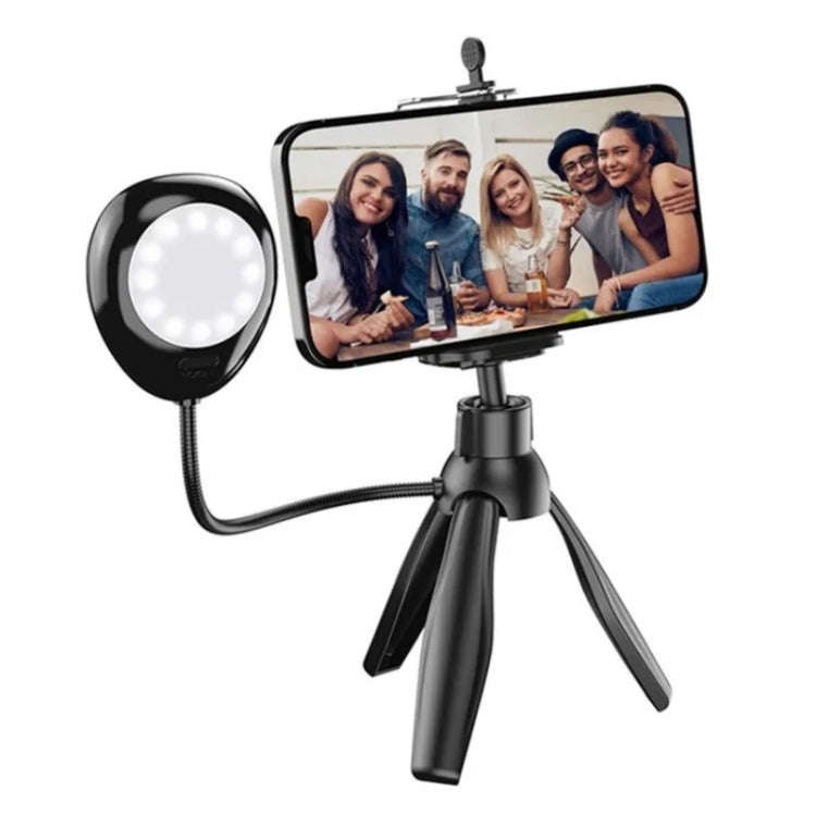 XWJ-S1 Desktop Cell Phone Holder Tripod with LED Lights