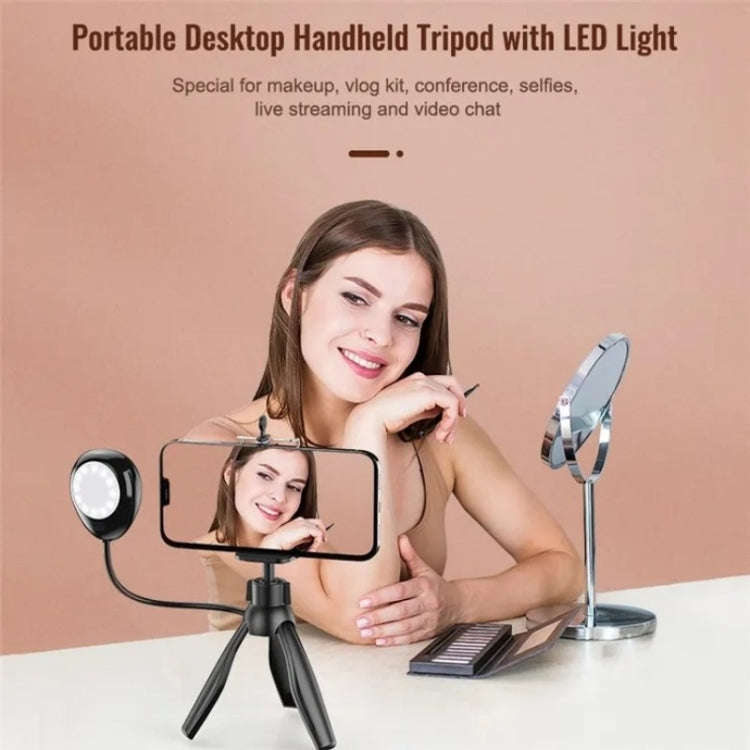 XWJ-S1 Desktop Cell Phone Holder Tripod with LED Lights
