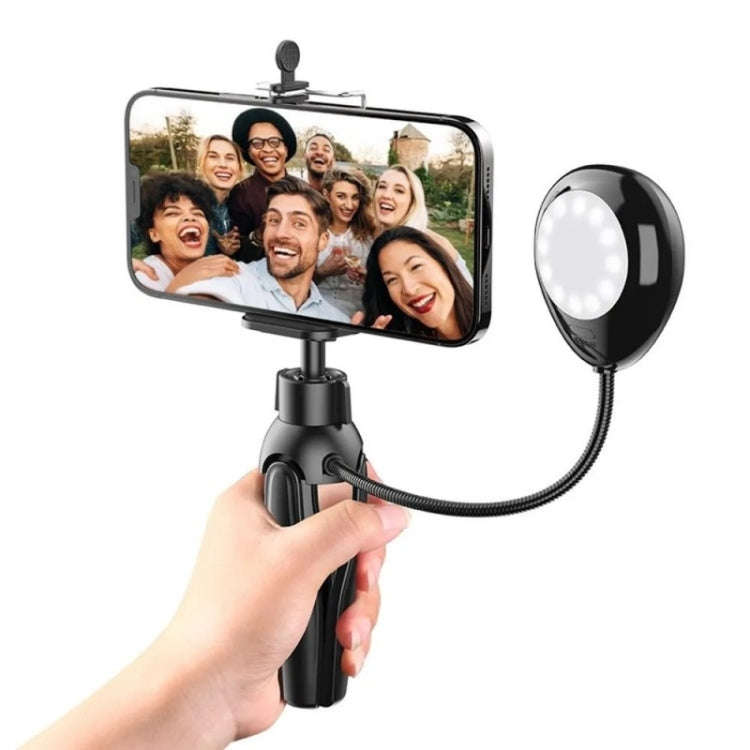 XWJ-S1 Desktop Cell Phone Holder Tripod with LED Lights