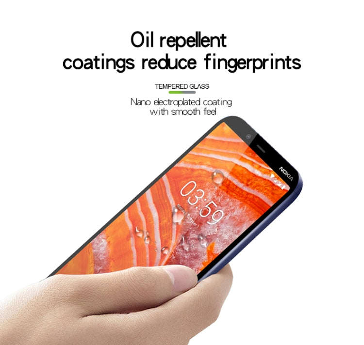 PINWUYO 9H 2.5D Full Glue Tempered Glass Film for Nokia X71
