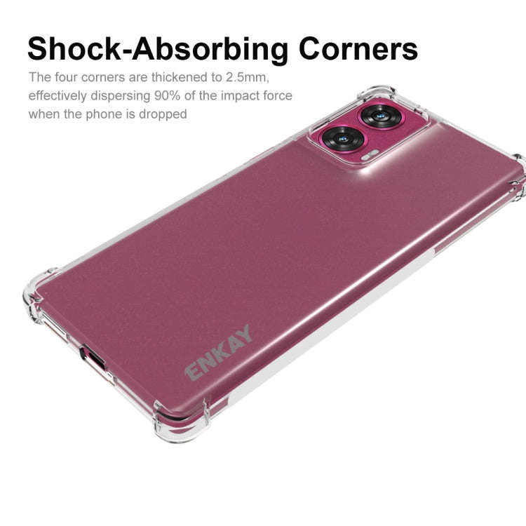 For Motorola Edge 50 Fusion ENKAY Hat-Prince Transparent TPU Shockproof Phone Case