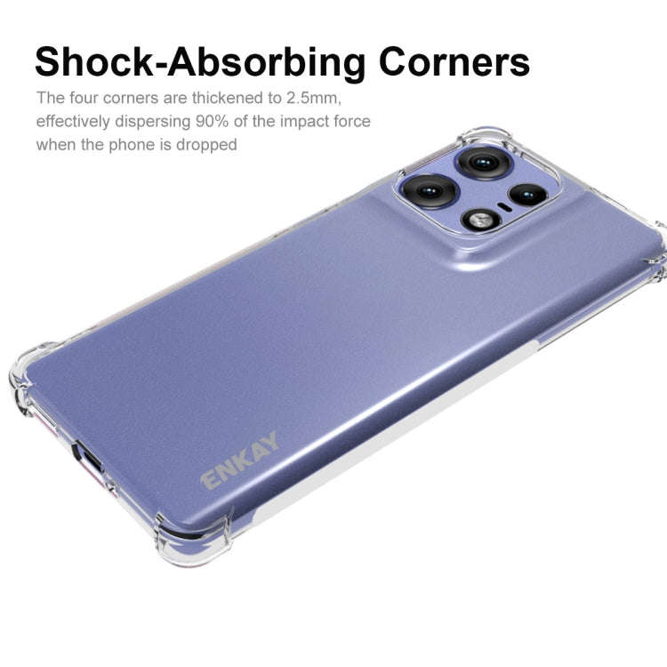 For Motorola Edge 50 Pro 5G ENKAY Hat-Prince Transparent TPU Shockproof Phone Case