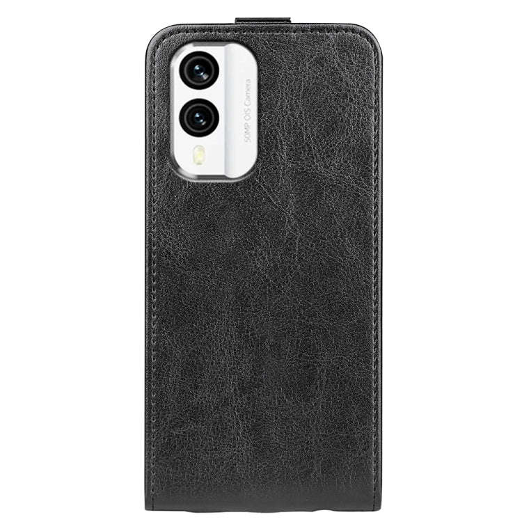 For Nokia X30 R64 Texture Vertical Flip Leather Phone Case(Black)