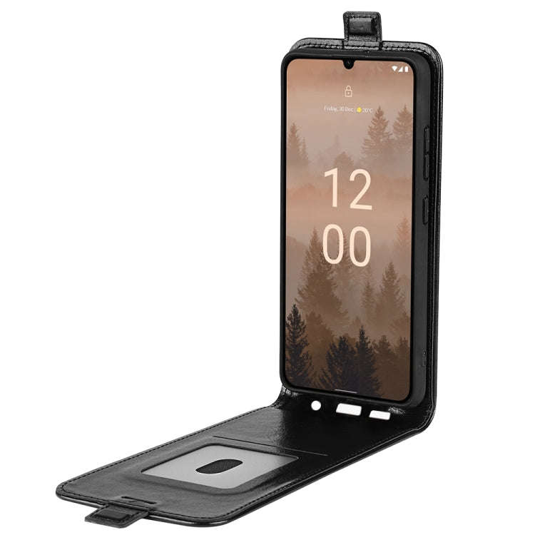 For Nokia C31 R64 Texture Vertical Flip Leather Phone Case(Black)