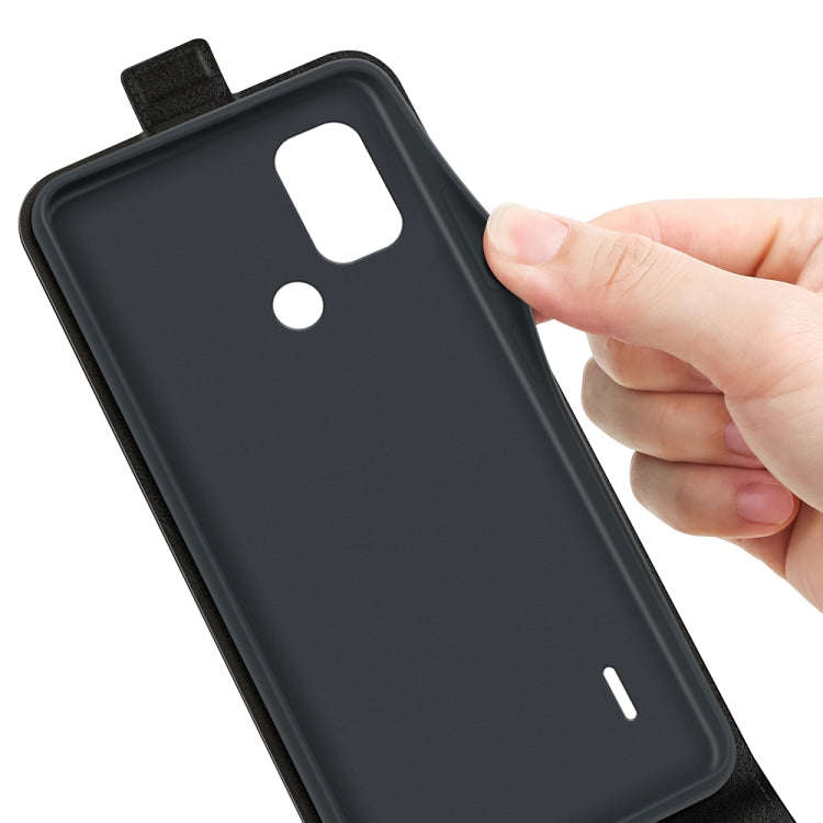 For Nokia C31 R64 Texture Vertical Flip Leather Phone Case(Black)